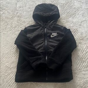 Little Boy’s Nike Black Full Zip Hooded Jacket
